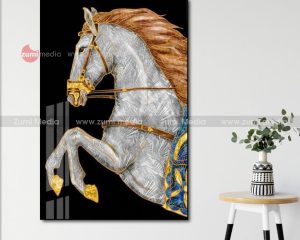 Xưởng in ảnh gỗ tráng gương uy tín, chất lượng tại Hoàng Mai 3 Tranh treo tường hiện đại bạch mã đẹp