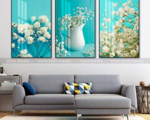 Tranh treo tường hoa baby trắng